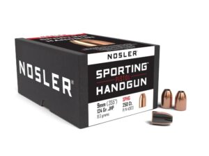 Nosler Sporting Handgun Pistol Bullets 9mm .355" 124 gr JHP 250/ct