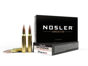 Nosler Match Grade Rifle Ammunition .338 Lapua Mag. 300gr CC 20/Box