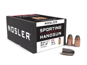 Nosler Sporting Handgun Revolver Bullets .38 cal .357" 158 gr JHP 250/ct