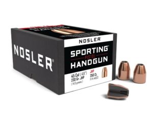 Nosler Sporting Handgun Pistol Bullets .45 cal .451" 230 gr JHP 250/ct