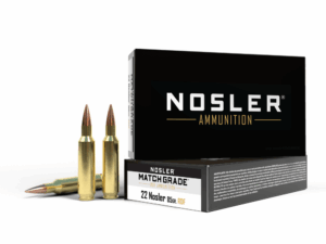 Nosler RDF Match Grade Rifle Ammunition .22 Nosler 85 gr HPBT 3000 fps 20/ct
