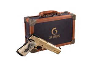 EAA Girsan MC1911 Gold Lux Handgun .38 Super 9rd Magazines(2) 5" Barrel Engraved Slide and Grips Luxury Case