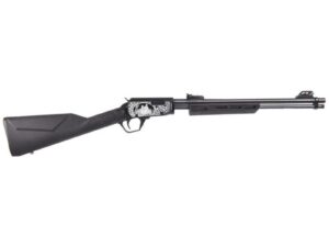 Rossi Gallery Pump Rifle .22 LR 15rd Capacity 18" Barrel Black Synthetic Stock Feather & Son Engraving