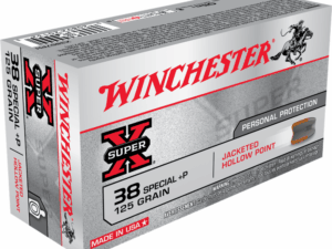 Winchester Super-X Handgun Ammunition .38 Spl (+P) 125 gr. JHP 945 fps 50/ct