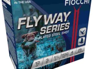 Fiocchi Flyway Steel Shotshells 12ga 3" 1-1/5oz 1550fps #4 25/ct
