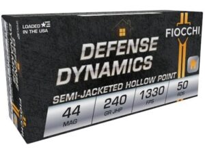 Fiocchi Pistol Shooting Dynamics Handgun Ammunition .44 Mag 240 gr JHP 1330 fps 50/ct