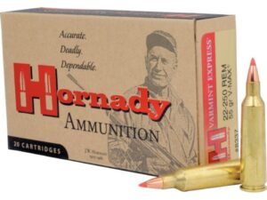 HORNADY VARMINT EXPRESS 22-250 55GR V-MAX 20RD BX 200RD CASE
