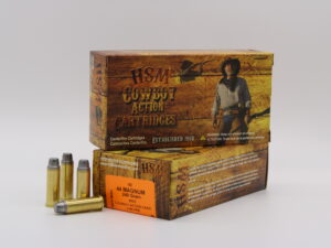 HSM AMMUNITION 44 MAG 240GR HL SWC 50RD BOX 10 BOXES PER CASE