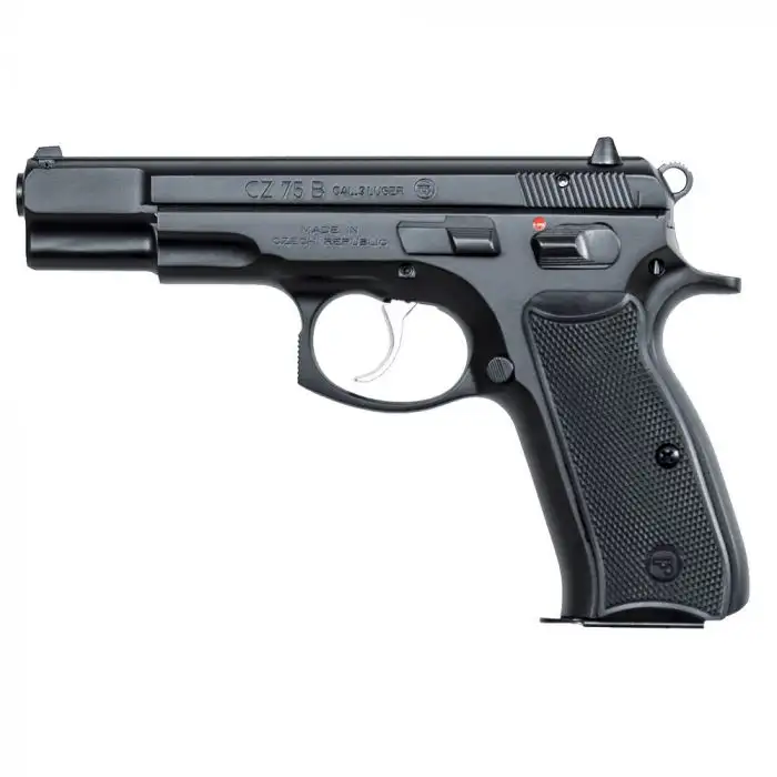 CZ 75B 9MM PISTOL 16RD BLACK, FIXED SIGHTS, MANUAL SAFETY, 2-16RD MAGS