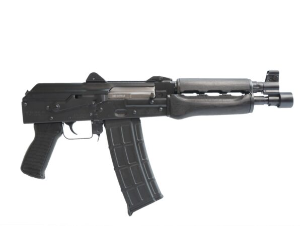 Zastava ZPAP85 AK-47 Pistol BULGED TRUNNION 1.5MM RECEIVER - Stained Wood Handguard | 5.56NATO | 10" Chrome Lined Barrel