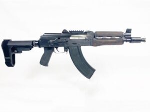 Zastava ZPAP92 AK-47 Pistol BULGED TRUNNION 1.5MM RECEIVER - Stained Wood Handguard | 7.62x39 | 10" Chrome Lined Barrel | Booster Brake | SBA3 Arm Brace