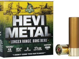 HEVI-Metal HS38502 HEVI-Metal Longer Range 12Gauge 3.50" 1 1/2oz 2Shot 25 Per Box/10 Case