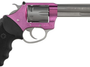 Charter Arms 52232 Pathfinder Lite 22 LR 8 Shot, 4.20" Matte Stainless Steel Barrel & Cylinder, Pink Aluminum Frame w/Black Finger Grooved Rubber Grip, Exposed Hammer