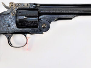 Taylors & Company 550643 Top Break Schofield 45 Colt (LC) Caliber with 7" Barrel, 6rd Capacity Cylinder, Overall Blued Engraved Finish Steel & Walnut Grip