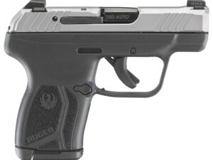 Ruger 13744 LCP Max  Compact 380 ACP 10+1 2.80" Black Oxide Steel Barrel, Matte Stainless Serrated Slide, Black Polymer Frame w/Serrated Trigger Guard w/Black Nylon Grip