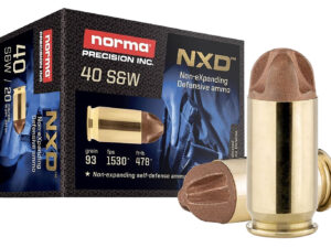 Norma Ammunition 611440020 Self Defense NXD 40S&W 93gr 20 Per Box/10 Case