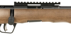 Savage Arms 70217 B Series Timber 22 LR 10+1 18" Matte Black Threaded Barrel, Matte Black Picatinny Rail Carbon Steel Receiver, Woodgrain Fixed Thumbhole Stock