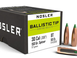 Nosler 30150 Ballistic Tip  30Cal 150gr Spitzer 50/Box
