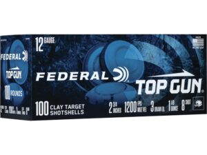 Federal Top Gun Shotshells 12ga 2-3/4" 1-1/8oz 1180 fps #8 100/ct
