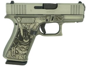 Glock 43x Custom "Bushido Mask" Battleworn Slide Sand Handgun 9mm Luger 10rd Magazines (2) 3.4" Barrel Accessory Rail USA Made