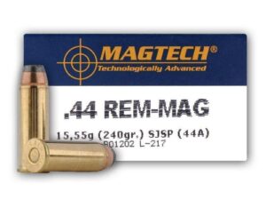 MagTech Handgun Ammunition .44 Mag 240 gr JSP 1180 fps 50/box