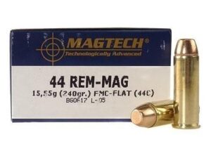 MagTech Handgun Ammunition .44 Mag 240 gr. FMJ 1180 fps 50/ct