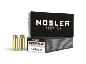 Nosler Match Grade Handgun Ammo .40 S&W 180 gr JHP 985 fps 50/box