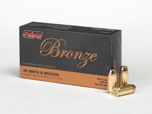 PMC Bronze 40 S&W Handgun Ammunition 180 gr FMJ 985 fps 50/ct