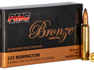 PMC 223SP Bronze  223Rem 55gr Pointed Soft Point 20 Per Box/10 Case
