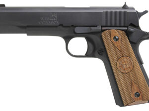 Iver Johnson Arms 1911A19 1911 A1  9mm Luger 9+1 5" Black Steel Barrel, Matte Black Serrated Steel Slide, Matte Black Steel Frame w/Beavertail, Checkered Double Diamond Walnut Grip