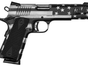 Citadel CITC45FSPUSG M1911 Flag 45 ACP 8+1, 5" Stainless Steel Barrel, American Flag Gray Cerakote Serrated Steel Slide, Frame w/Beavertail, Ambidextrous