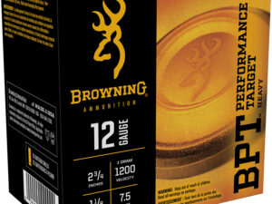 Browning Ammo B193621227 BPT Performance Target Heavy 12Gauge 2.75" 1 1/8oz 7.5Shot 25 Per Box/10 Case