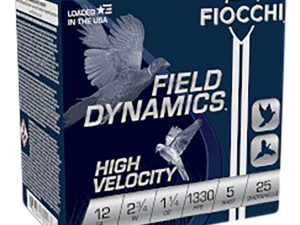 Fiocchi 12HV5 Field Dynamics High Velocity 12Gauge 2.75" 1 1/4oz 5Shot 25 Per Box/10 Case