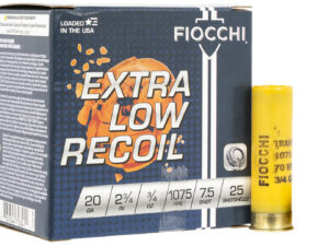Fiocchi 20LITE75 Exacta Target Low Recoil Trainer 20Gauge 2.75" 3/4oz 7.5Shot 25 Per Box/10 Case