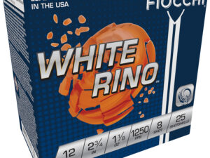Fiocchi 12WRNO8 Exacta Target White Rino Target 12Gauge 2.75" 1 1/8oz 8Shot 25 Per Box/10 Case