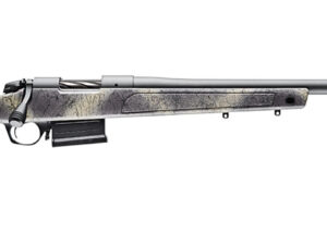 Bergara Rifles B14LM368 B-14 Wilderness HMR 300 PRC 5+1 26" Threaded, Sniper Gray Cerakote Barrel/Rec, Adj. SoftTouch Woodland Camo Stock with Mini-Chassis, Omni Muzzle Brake