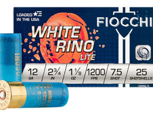 Fiocchi 12WRNL75 Exacta Target White Rino Lite 12Gauge 2.75" 1 1/8oz 7.5Shot 25 Per Box/10 Case