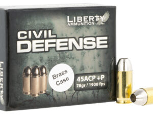 Liberty Ammunition LACD45013BC Civil Defense  45ACP+P 78gr Lead Free Fragmenting Hollow Point 20 Per Box/50 Case