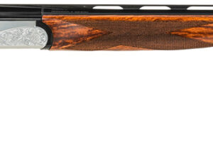 Fausti Usa, Inc 15402 Caledon  410 Gauge 3" 2rd 28" Blued Barrel, Engraved Stainless Rec, Wood Laser Grain Stock, Metallic Bead Sight