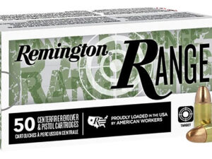 Remington Ammunition R27780 Range  9mmLuger 124gr Full Metal Jacket 50 Per Box/20 Case