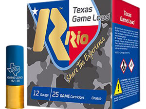 Rio Ammunition TGHV368TX Texas Game Load High Velocity 12 Gauge 2.75" 1 1/4 oz 8 Shot 25 Per Box/ 10 Case