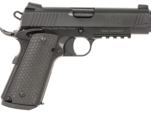 Girsan 392070 MC1911 C Untouchable Compact Frame 45 ACP 8+1 4.40" Black Steel Barrel, Black Serrated Steel Slide & Frame w/Beavertail & Picatinny Rail, Black Polymer Grip