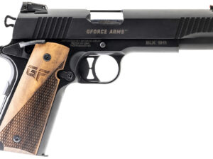 Gforce Arms GF199BW Chronicle 1911 9mm Luger 9+1 5" Stainless Steel Barrel, Black Serrated Steel Slide, Black Cerakote Aluminum Frame, Turkish Walnut Grip