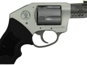 Charter Arms 53801 Off Duty Coyote 380 ACP 5rd 2" Matte Stainless Ported Barrel & Cylinder, Anodized Aluminum Frame, Black Finger Grooved Rubber Grip, Concealed Hammer