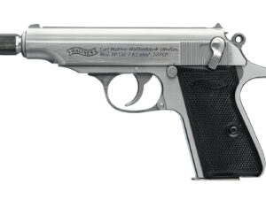 Walther Arms 4796062 PP SD Carry Frame 32 ACP 8+1 3.90" Stainless Steel Threaded Barrel, Stainless Steel Slide & Frame w/Beavertail, Black Polymer Grip