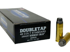DoubleTap Ammunition 45CS255HC   45Colt 225gr Hardcast Solid 20 Per Box/25 Case