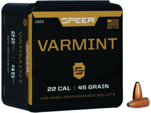 Speer 1023 Varmint  22Cal 45gr Jacketed Soft Point 100 Per Box/5 Case