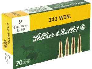 SELLIER & BELLOT 243WIN 100GR SP 20RD BOX 25 BOXES PER CASE