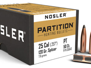 Nosler 35643 Partition  25Cal 120gr Spitzer 50/Box