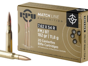PPU PPM7 Match  7.62x54mmR 182gr Full Metal Jacket 20 Per Box/10 Case